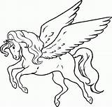 Pegasus Unicorn Bestcoloringpagesforkids sketch template