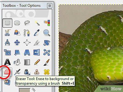 gimp eraser tool  remove  image background