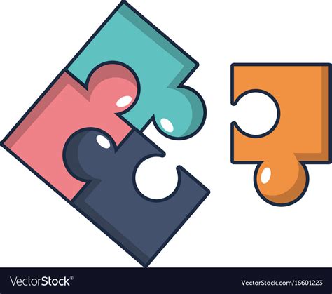 puzzle icon cartoon style royalty  vector image