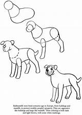 Bullmastiff Draw Pages Coloring Getcolorings Dogs Downloads Publications Dover Doverpublications sketch template
