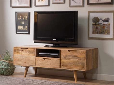 bhohwmiana mango wood tv unit  living room furniture demiwall