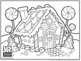 Gingerbread House Coloring Pages Drawing Printable Kids Marvelous Houses Davemelillo Getdrawings Snowflake sketch template