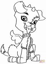 Monster High Coloring Pages Frankie Stein Clawdeen Whatzit Wolf Draculaura Baby Drawing sketch template