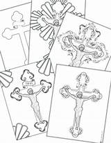 Crucifix Coloring Pages sketch template