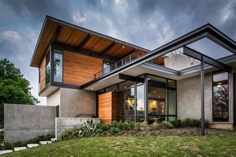 modern architecture  spacious roof deck barton hills