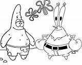 Patrick Coloring Pages Mr Krabs Star Spongebob Lovers Fun sketch template