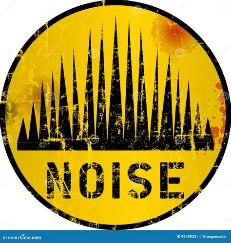 noise warning sign vector illustration stock vector illustration  forbidden restricted
