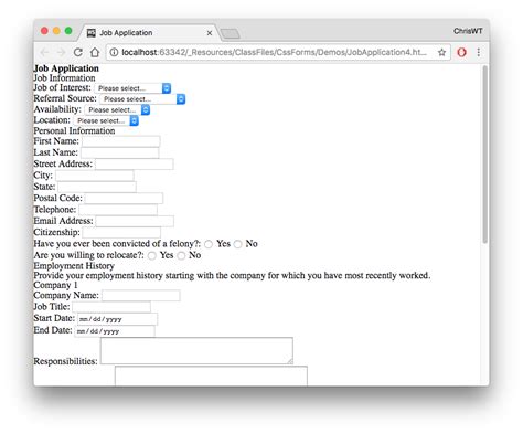 How To Create A Form Without Tables Using Css Webucator 35970 Hot Sex