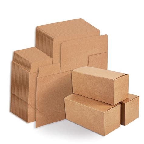 kraft gift boxes  pack rectangle gift wrapping brown paper boxes