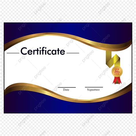 atmospheric high  blue border certificate certificate template