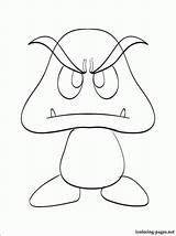 Goomba Coloring Pages Mario Getcolorings Printable Library Clipart Line Getdrawings Popular Color Related sketch template