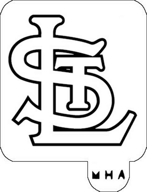 stl cardinals logo coloring page coloring pages