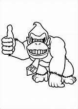 Kong Mario Donkey Coloring Pages Super Bros Kart Printable Smash King Diddy Da Colorare Disegni Kids Print Color Di Coloring4free sketch template