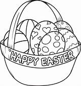 Easter Coloring Egg Pages Eggs Basket Mpmschoolsupplies Colouring sketch template
