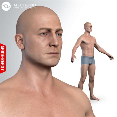 average caucasian male body 3d model male body human male 3d model