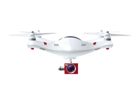 vector white drone  red camera