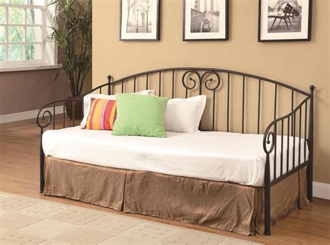 coaster daybeds  coaster casual dark bronze metal daybed