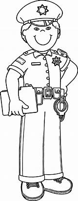 Policeman Clipart Helpers Wecoloringpage Kindergarten Toddlers Policja Olphreunion sketch template