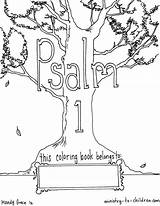 Psalm Coloring Pages Bible Book Psalms Children Sunday Kids Sheets Printable Color Colouring Ministry Word School Cover Print Lessons Choose sketch template