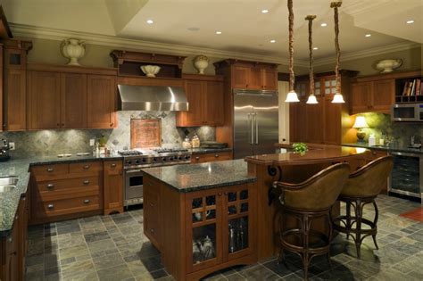 stylish kitchen with two tier kitchen island homesfeed