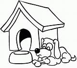 Dog Coloring House Kennel Doghouse Kids Pages Drawing Outline Template Colouring Clipart Printable Clip Getdrawings Templates Popular sketch template