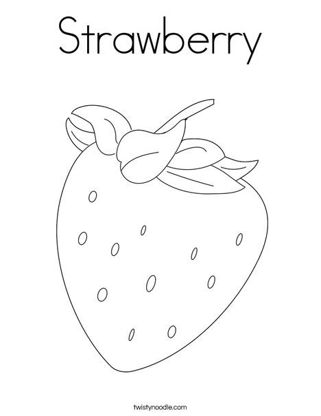 strawberry coloring page twisty noodle