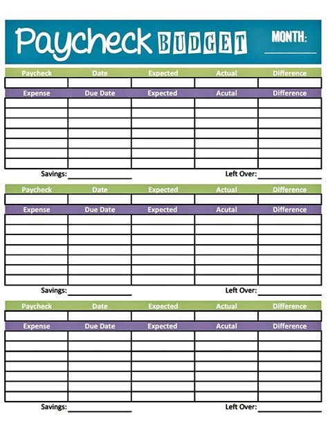 printable monthly budget template    blank bud