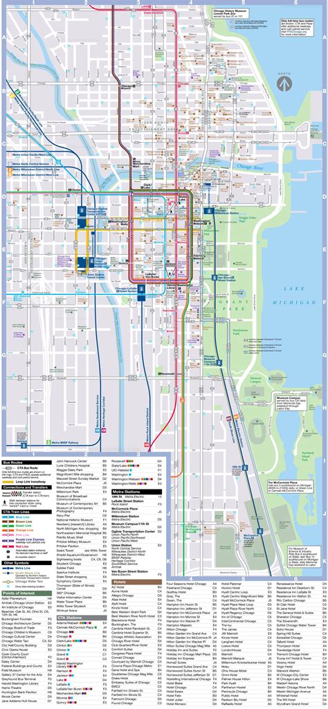 chicago loop transport  sightseeings map ontheworldmapcom