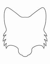 Fox Outline Template Face Pattern Printable Animal Templates Silhouette Patterns Crafts Stencils Use Patternuniverse Stencil Head Craft Creating Wolf Print sketch template