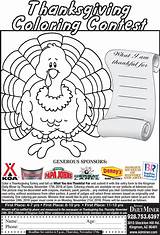 Coloring Thanksgiving Contest Kids sketch template