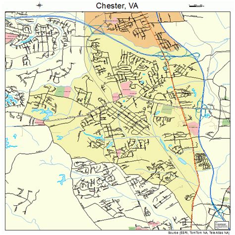 chester virginia street map