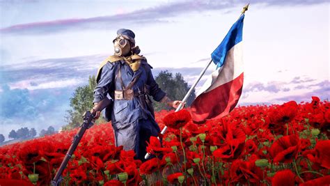 gas mask french flag red flower poppy soldier video game battlefield  hd wallpaper