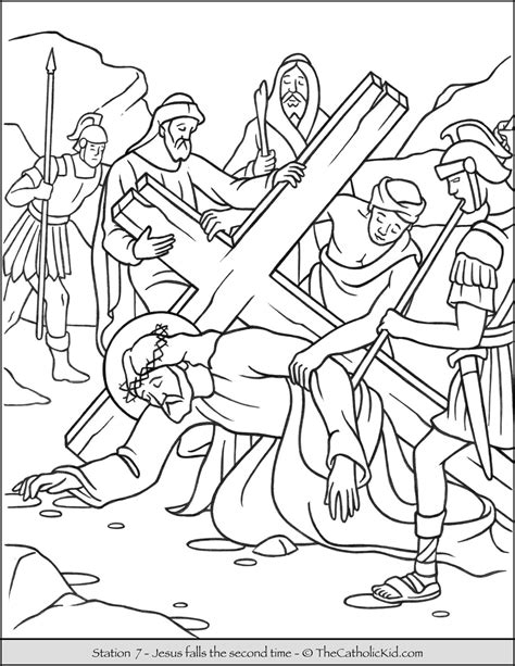 stations   cross catholic coloring pages  kids thecatholickidcom
