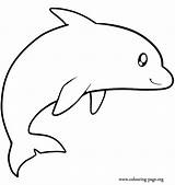 Dolphin Coloring Dolphins Pages Kids Clipart Cute Cartoon Printable Clip Animated Jumping Draw Drawing Colouring Cliparts Color Adults Easy Print sketch template