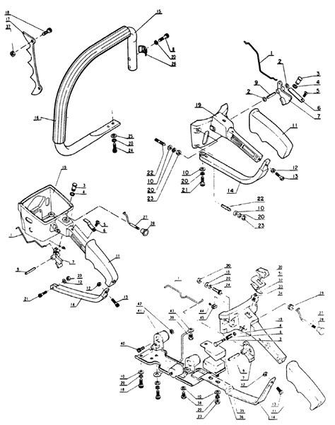 echo cs  chain  handle parts diagram lawnmower pros