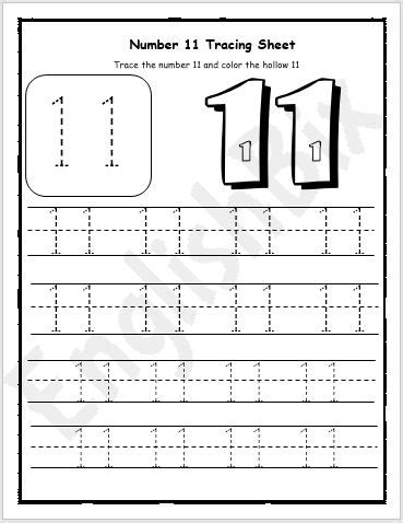 number  tracing worksheet  preschool englishbix