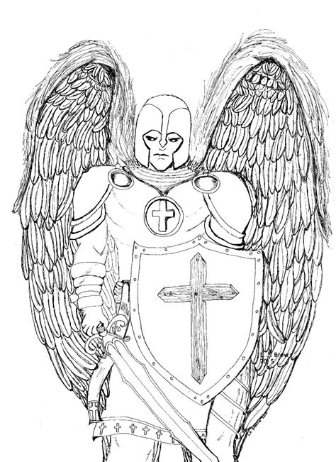 printable coloring page guardian angel