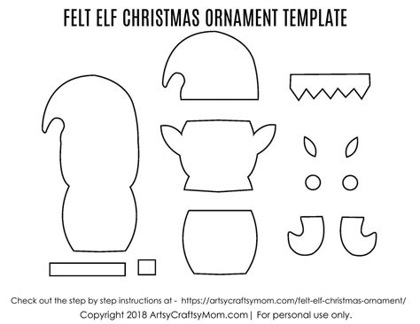 printable felt christmas ornament patterns  printable