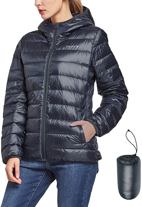 baleaf womens packable  jacket hooded thermal ultral lightweight puffer jac ebay