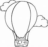 Air Balloon Hot Coloring Pages Kids Printable Balloons sketch template
