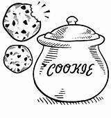 Cookies Chip sketch template