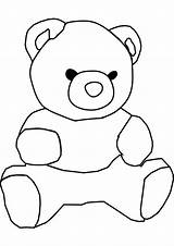 Bear Teddy Outline Coloring Pages Drawing Simple Bears Kids Teddybear Printable Draw Clipartmag Template Round Sketch Clipart sketch template