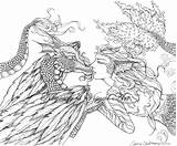Coloring Pages Fantasy Adult Creatures Colouring Mythical Book Dragon Google Dragons Getcolorings Fairy Printable Color Search Detailed Au sketch template