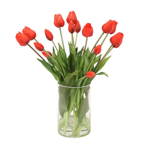 Primrue Tulip Floral Arrangements In Vase Wayfair
