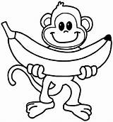 Colorir Macaco Monkeys 101coloring Macaquinho Zwierze Bananem Kolorowanka Faça Imprimindo Bastante Variedade Wydrukuj Malowankę sketch template