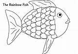 Fish Rainbow Coloring Pages Printable Template Drawing Colouring Kids Trout Preschool Sparklebox Ict Cartoon Colour Outline Clipart Print Kid Cute sketch template