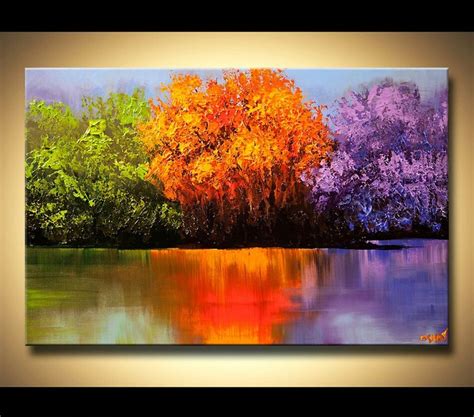pin  rita leung  draw colorful landscape paintings abstract
