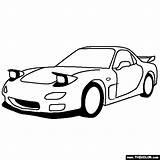 Rx7 Mazda Coloring 1992 Pages Cars Thecolor Online sketch template