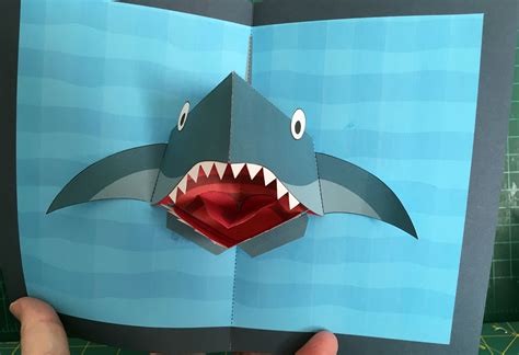 shark pop  card template  httpwwwrobivescompopupshark