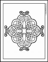 Celtic Coloring Pages Cross Dragon Intricate Printable Irish Color Print Lines Colorwithfuzzy Getcolorings Scottish sketch template